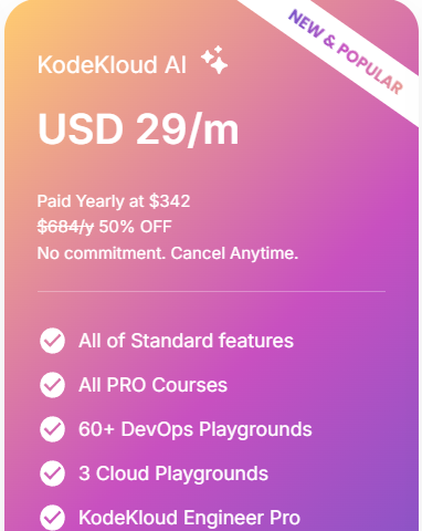 50% Off On KodeKloud AI